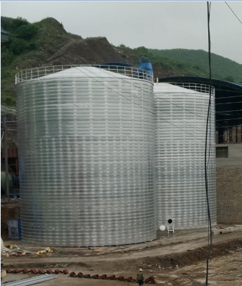 江源粮食钢板仓的安装全过程不用热焊接